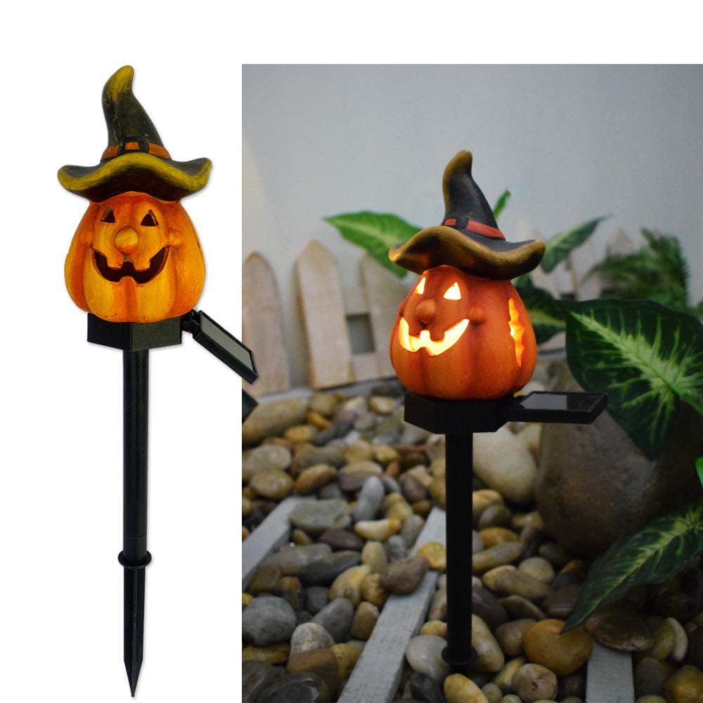 Solar Halloween Outdoor Pumpkin Lamp