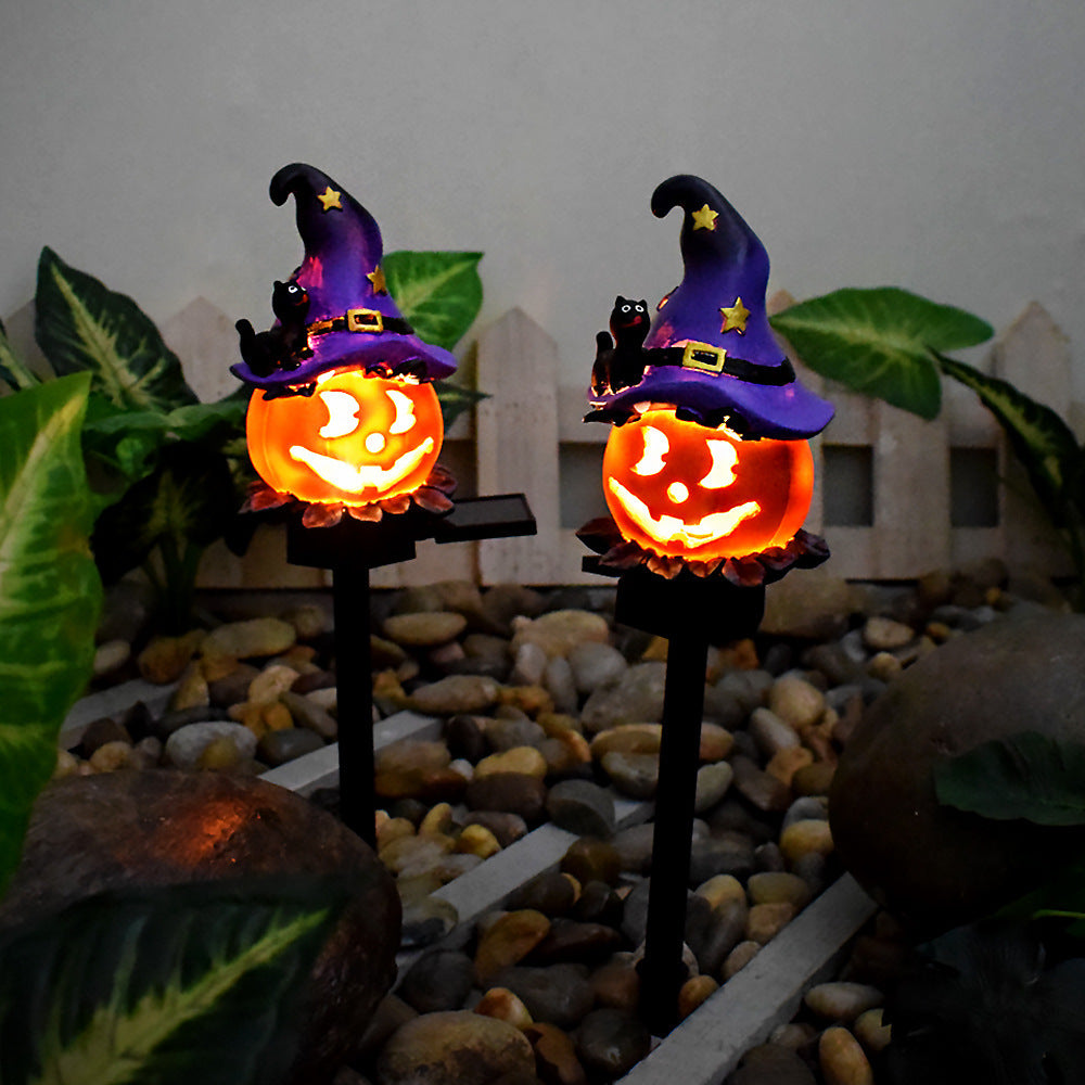 Solar Halloween Outdoor Pumpkin Lamp