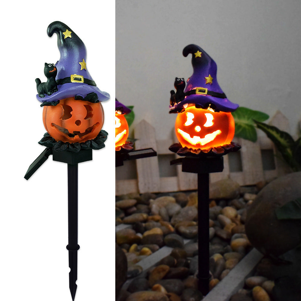 Solar Halloween Outdoor Pumpkin Lamp