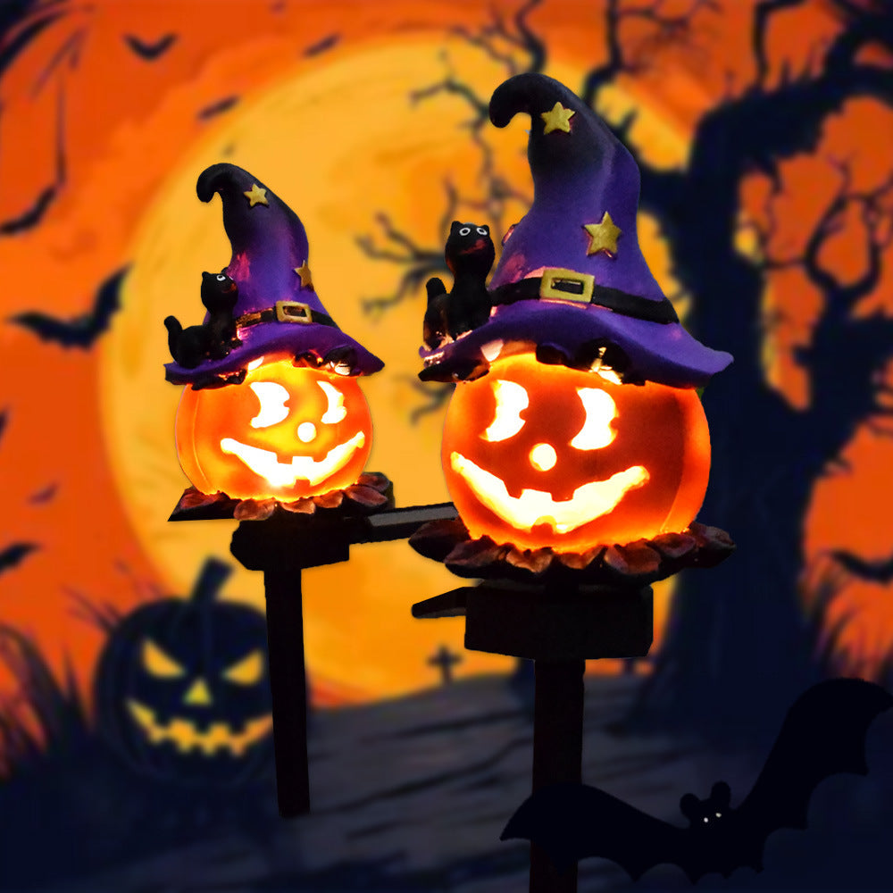 Solar Halloween Outdoor Pumpkin Lamp