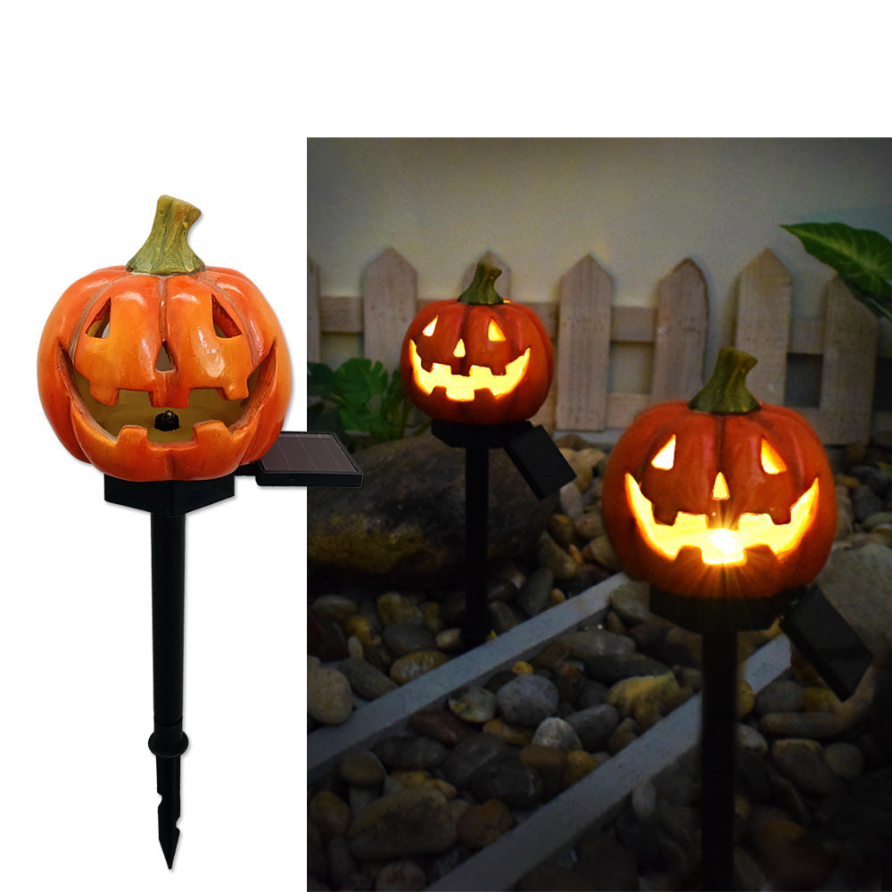 Solar Halloween Outdoor Pumpkin Lamp